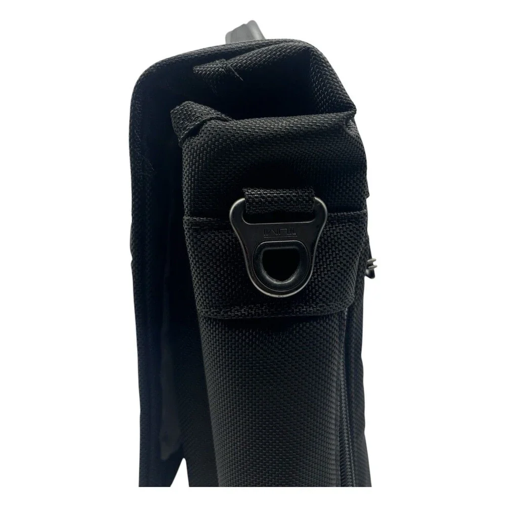 Tumi FXT Ballistic Nylon Laptop Briefcase Pushlock Black Business Bag No Strap
